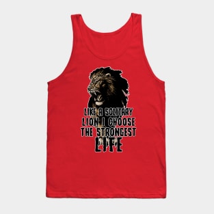 Lion Strong Life Motivation Tank Top